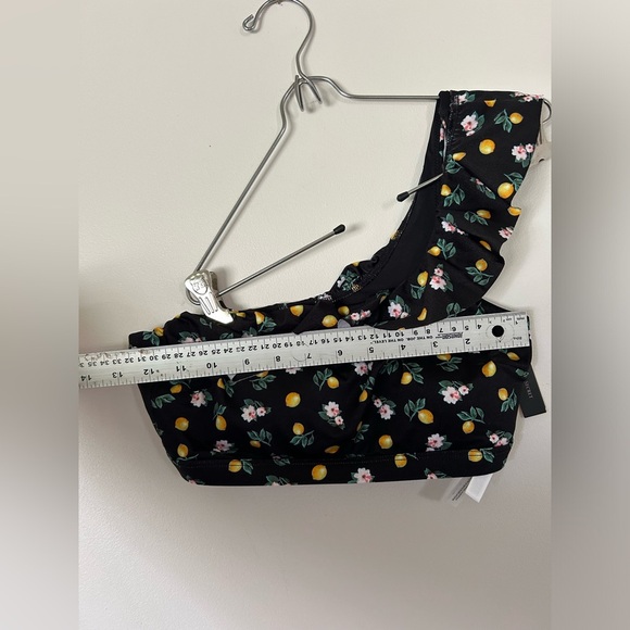 NWT Victoria's Secret itsy ruffle bikini BOTTOM AND TOP black lemon floral - Picture 16 of 16